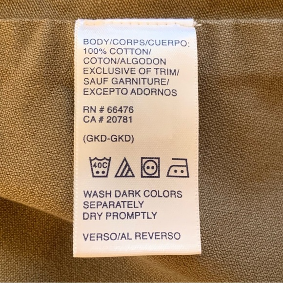 Y2K Tommy Hilfiger Olive Green Safari Army Jacket Khaki Size Medium M - Picture 9 of 9